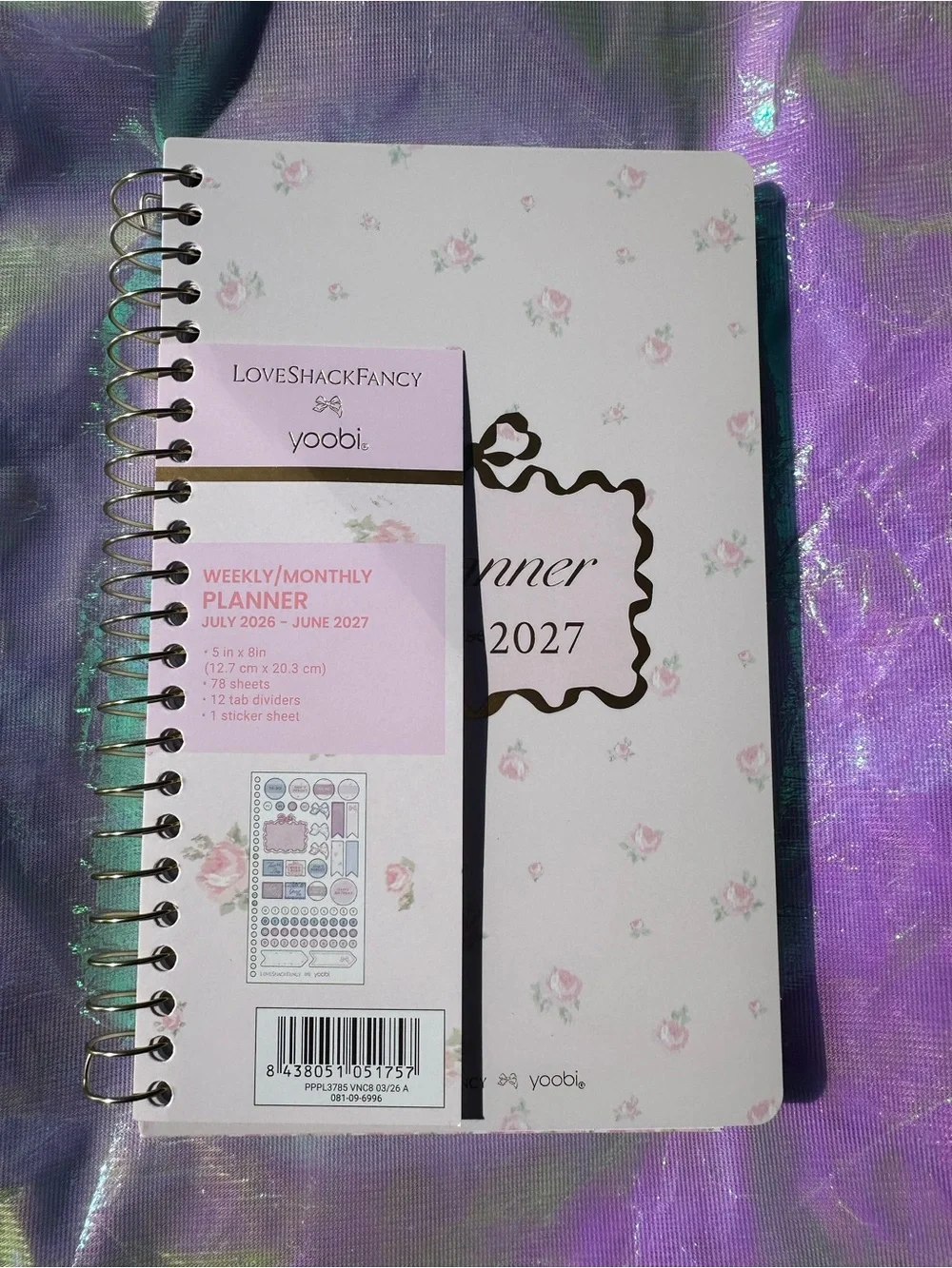 LoveShackFancy x Yoobi Weekly/Monthly Planner Blooming Heirloom Ditsy